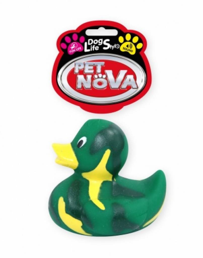 DOG LIFE STYLE Ente, 7 cm, grün